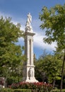 Monument to the Immaculate Conception in the Plaza Del Triunfo in Seville, Spain.