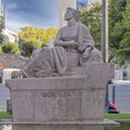 Monument to Rosalia de Castro by Barata Feyo in Porto, Portugal. Royalty Free Stock Photo