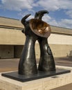 Woman Addressing the Public: Project for a Monument, 1981 by Joan Miro outside the Kimbell Art Museum.