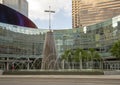 Monumental fountain in front of the First Baptist Church in downtown Dallas, Texas.