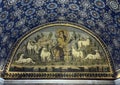 Mosaic of Christ the Good Shepherd amidst his sheep in the Mausoleum of Galla Placidia in Ravenna, Italy.
