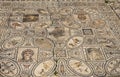 Mosaic in the House of the Labors of Hercules at The Archaeological Site of Volubilis, Morcocco. Royalty Free Stock Photo