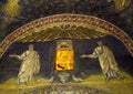 Mosaic in one of the four barrel vaults around the central dome of the Mausoleum of Galla Placidia in Ravenna, Italy.