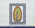 Mosaic tile in the Catholic Foundation Plaza of the Cathedral Shrine of the Virgin Guadalupe in Dallas.
