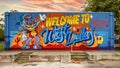 Mural by Dallas based artist Agustin Chavez for the seventh annual Wild West Mural Fest in Dallas, Texas. Royalty Free Stock Photo