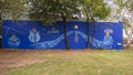 Mural by Dallas based artist Angela Faz for the seventh annual Wild West Mural Fest in Dallas, Texas. Royalty Free Stock Photo