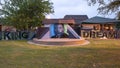 Doctor Martin Luther King Jr. Mural at the Martin Luther King Community Center in South Dallas, Texas. Royalty Free Stock Photo