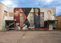 Mural on the now closed historic Forest Avenue Hospital on Martin Luther King Jr. Boulevard in South Dallas, Texas