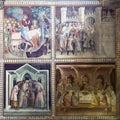 New Testament cycle fresco by Lippo Memmi in the Collegiata di Maria Assunta in San Gimignano, Italy. Royalty Free Stock Photo