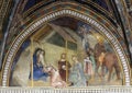 New Testament cycle fresco by Lippo Memmi in the Collegiata di Maria Assunta in San Gimignano, Italy. Royalty Free Stock Photo