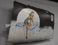 Night Mission B-24D bomber nose art on display in the Henry B Tippie National Education Center Museum in Dallas, Texas. Royalty Free Stock Photo