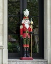 Nutcracker Solidier standing guard protecting a house in Dallas, Texas