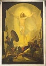 Oil on canvas painting depicting the Resurrection of Christ by Michele Ridolfi in the Lucca Cathedral in Lucca, Italy. Royalty Free Stock Photo