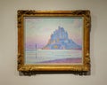 Mont Saint-Michel, Setting Sun by French artist Paul Signac on display in the Dallas Museum of Art.
