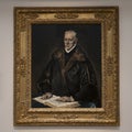 Portrait of Dr. Francisco de Pisa by El Greco on display in the Kimbell Museum of Art in Fort Worth, Texas.