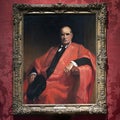 Portrait of John Pierpoint Morgan Jr. in a Cambridge Gown by Frank Owen Salisbury on display in The Morgan Library & Museum in New