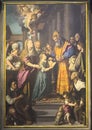 Presentation of Mary to the temple by Alessandro Allori in 1598 in Cathedral of St.Martin in Lucca, Italy