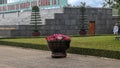 Large old ceramic flower pot in the Ho Chi Minh Mausoleum, Hanoi, Vietnam Royalty Free Stock Photo