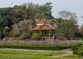 Old Gazebo in the garden of the Forbidden city , Imperial City inside the Citadel, Hue, Vietnam Royalty Free Stock Photo