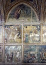 Old Testament cycle fresco by Bartolo di Fredi in the Collegiata di Maria Assunta in San Gimignano, Italy. Royalty Free Stock Photo