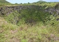 One of a pair of volcanic sinkholes called Los Gemelos on the island of Santa Cruz.