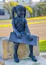 \'Journeys of the Mind\' bronze sculpture by Jack Wilson outside the Main Library of Grand Prairie, Texas.