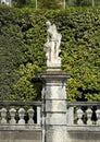 One of 12 statues of mythical divinities and allegorical figures on the front of the Italian garden of Villa Carlotta.