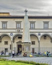 One of the two Obelisks of the Corsa dei Cocchi located in the Piazza of Santa Maria Novella in Florence, Italy.