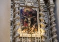 Painting of Jesus above one of the altars, Basilica di Santa Croce Royalty Free Stock Photo