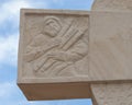 Panel on High Cross sculpture by Eliseo Garcia at Saint Philips Episcopal Church in Frisco, Texas.