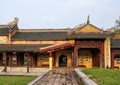 Forbidden city behind the Palace of Supreme Harmony, Imperial City inside the Citadel, Hue, Vietnam Royalty Free Stock Photo