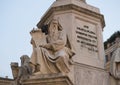 The Patriarch Moses by Jacometti on the base of The Column of the Immaculate Conception, Rome Royalty Free Stock Photo