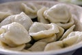 boiled homemade dumpling on a plate Royalty Free Stock Photo