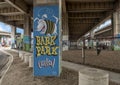 Pooch-themed art in Bark Park Central, Deep Ellum, Texas