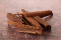 Pieces of broken stick cinnamon