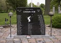 Portion of the Korean War Memorial in Forest Park in Saint Louis, Missouri. Royalty Free Stock Photo