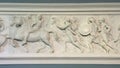 Portion of marble frieze of Alexander the Great\'s Triumphal Entry to Babylon in the Villa Carlotta.