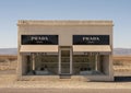 Prada Marfa on Highway 90, a famous picture spot just outside Valentine, Texas. Royalty Free Stock Photo