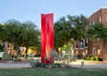 `Marfa` by Mac Whitney in Parkview Park, public art in Addison, Texas. Royalty Free Stock Photo