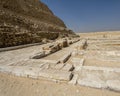 Remains of the Mortuary Temple on the north side of the Step Pyramid of Djoser in Egypt.