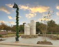 `Remembrances of My Home` by Janice Hart Melito at Heritage Village Historical Plaza in Hurst, Texas.