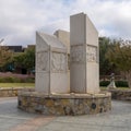 `Remembrances of My Home` by Janice Hart Melito at Heritage Village Historical Plaza in Hurst, Texas.