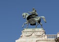 Statues of rider on winged horses on the Vienna State Opera building, Austria