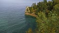 Pictured rocks national lake shore along Superior lake in Michigan Royalty Free Stock Photo