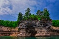 Arched rock Pictured rocks national lakeshore on lake superior Royalty Free Stock Photo