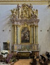 Saint Andrea Avellino in the Church of Santa Maria Sopra Minerva in the Communal Square of Assisi in Italy. Royalty Free Stock Photo