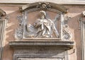 Saint Andrew above the entrance to Sant`Andrea dei Pescivendoli