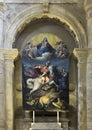 Saint George Slaying the Dragon by Angelo Righi in the Church of San Biagio in Montepulciano, Italy.