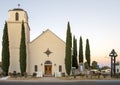 Saint Mary Catholic Church in Marfa, Texas. Royalty Free Stock Photo