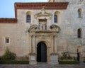 Saint Peter and Saint Paul Church at the end of Paseo de los Tristes in Granada, Spain. Royalty Free Stock Photo